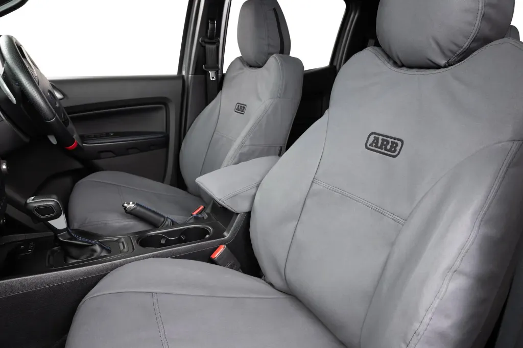 Canvas Seat Covers Front LC70 99+ Buckets with Thin Headrest