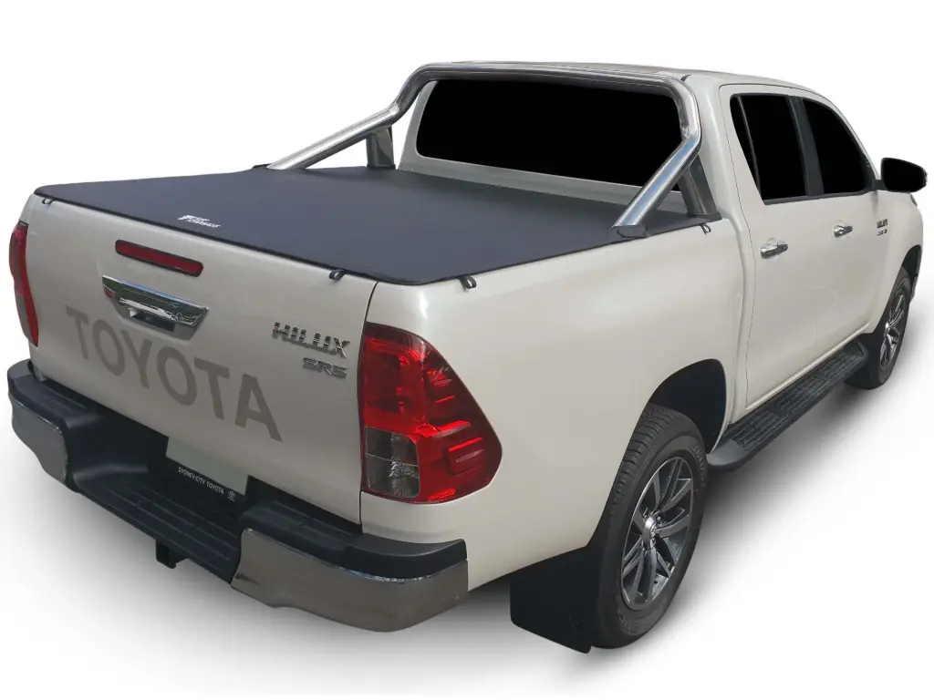 [TUFF-10784] Ute Tonneau Cover with Sports Bars Clip On NO DRILL Hilux DC (A Deck) 2015+