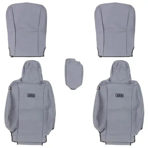 [ARB0850104CFA] Canvas Seat Covers Front, Suits Hilux 15+ Integrated Headrests Bucket seats RHD Only, Not GR Sport 